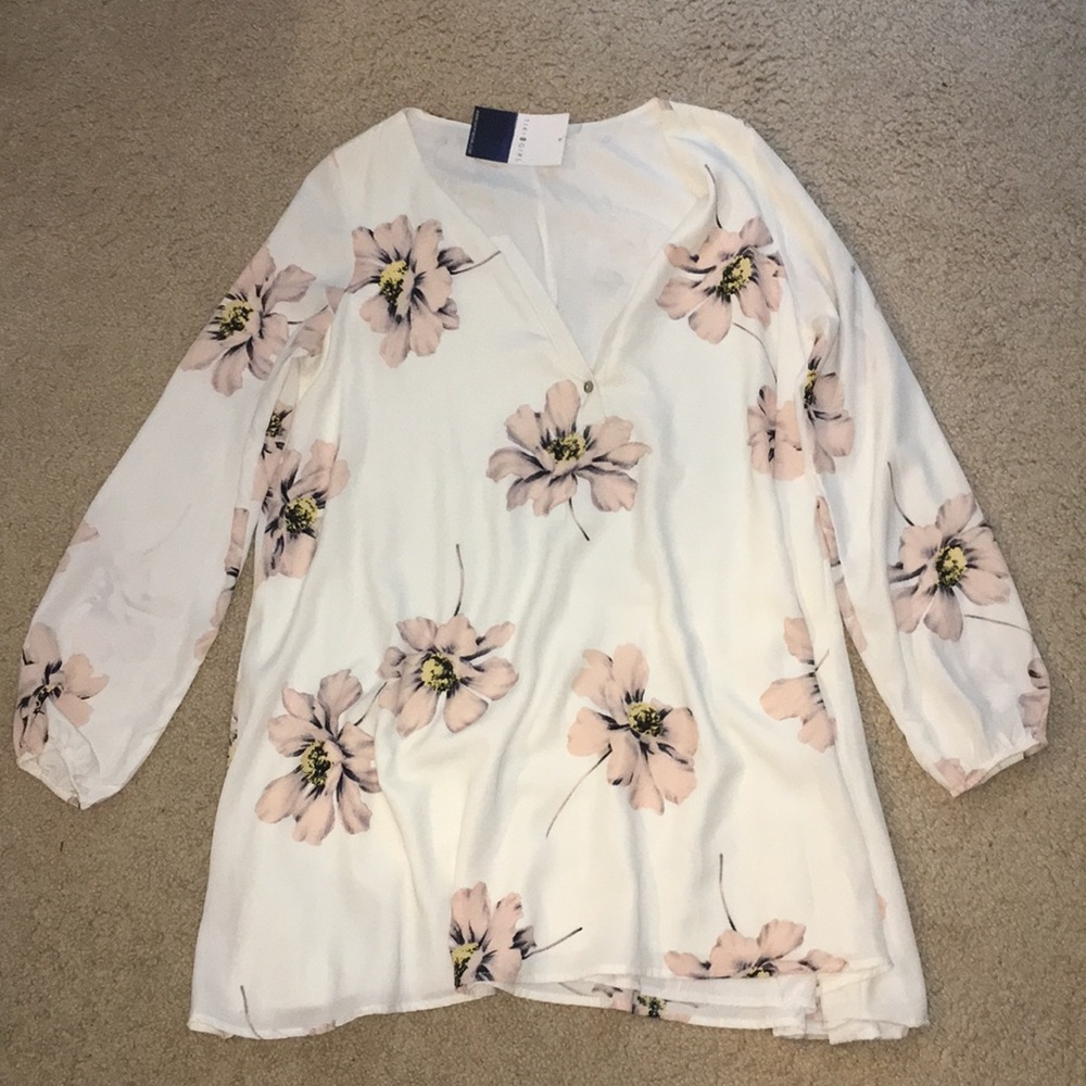 TIKI GIRL Honey Punch floral shift dress